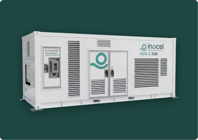 INOCEL GEN-Z 300 emission-free hydrogen power generator for flexible power supply up to 300 kVA