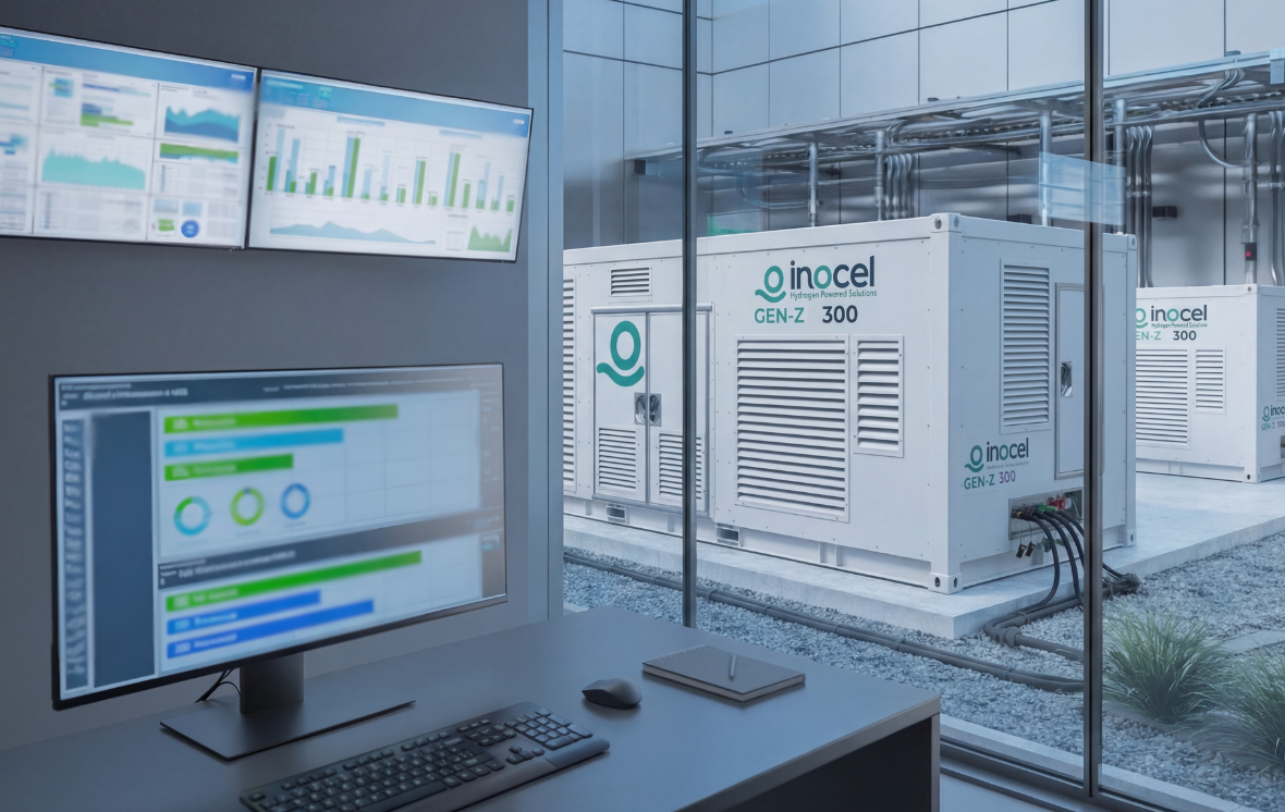 System control and monitoring interface with INOCEL generators ensuring reliable and scalable power management