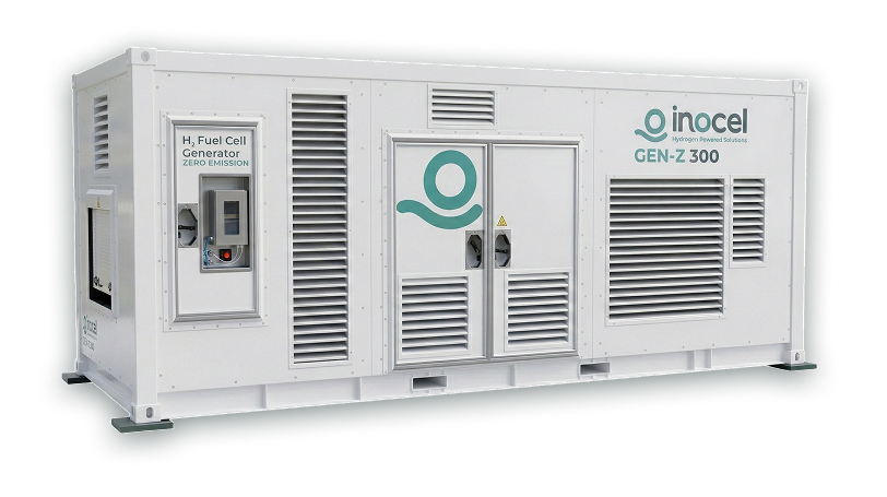 INOCEL GEN-Z generator highlighting patented technology and zero-emission, high-performance power generation